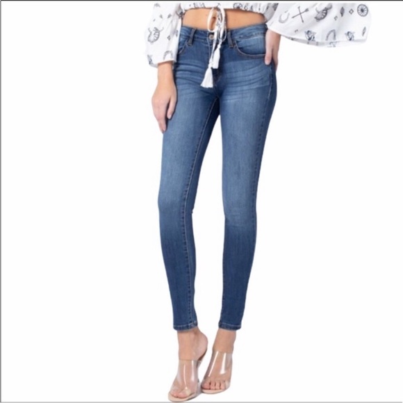 KanCan High Rise Denim Stretch Skinny Jeans Sz 28 - Picture 1 of 9